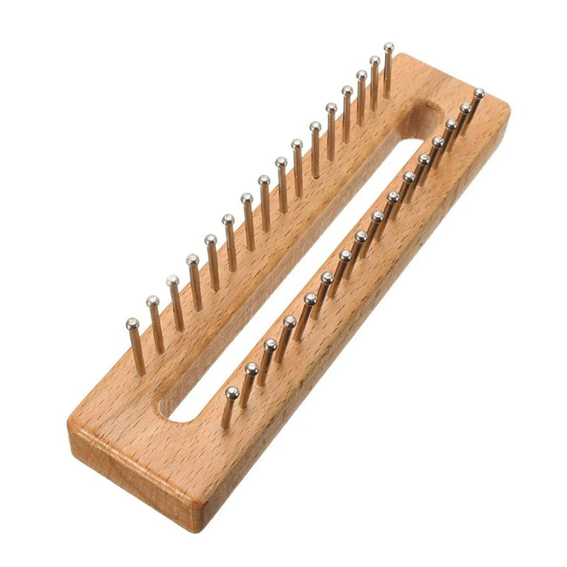 32 Pegs Knitting Loom Kit Craft Wooden Knitting Loom Board Hook Set DIY Craft Tools Kit for Hats Scarves Toys Needle Craft